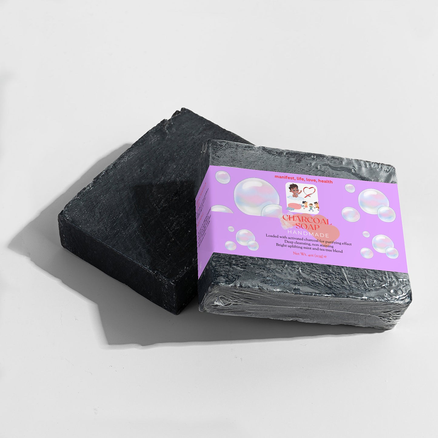 Manifest,life,love,health Charcoal Soap