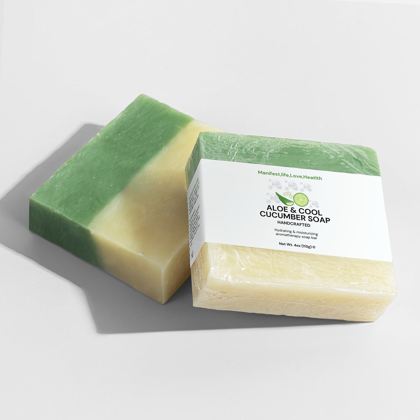 Manifest ,Life,Love, Health Aloe & Cool Cucumber Soap