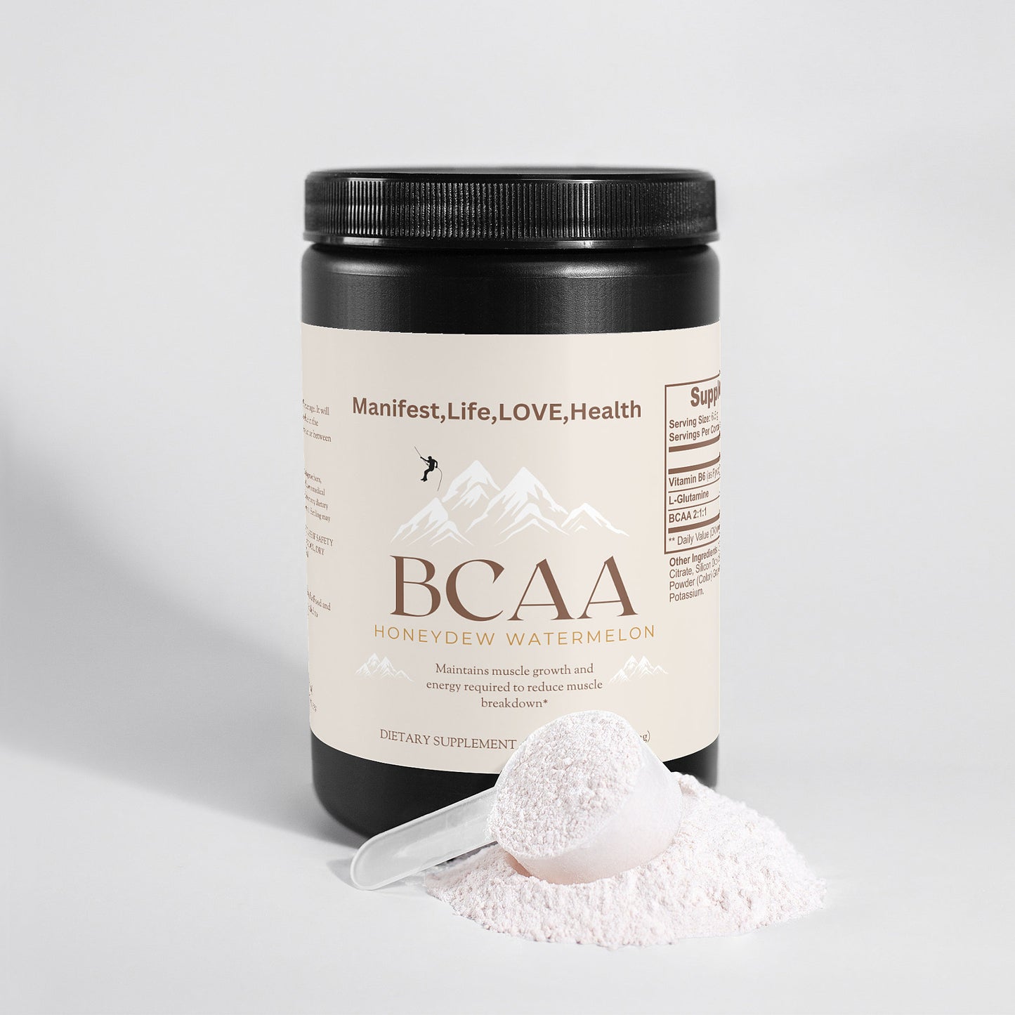 Manifest,Life,Love,Health, BCAA Post Workout Powder (Honeydew/Watermelon)
