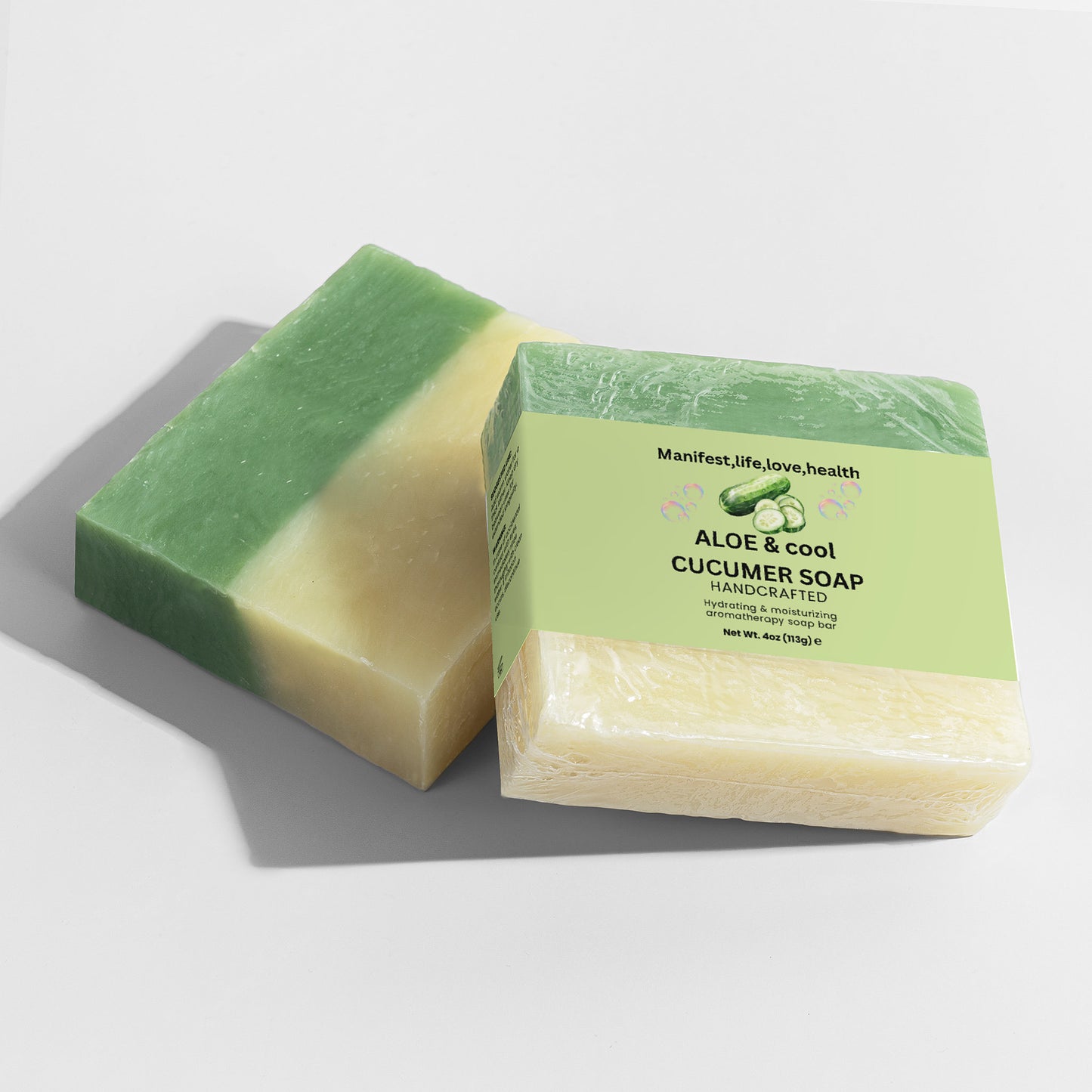 Manifest ,Life,Love, Health Aloe & Cool Cucumber Soap