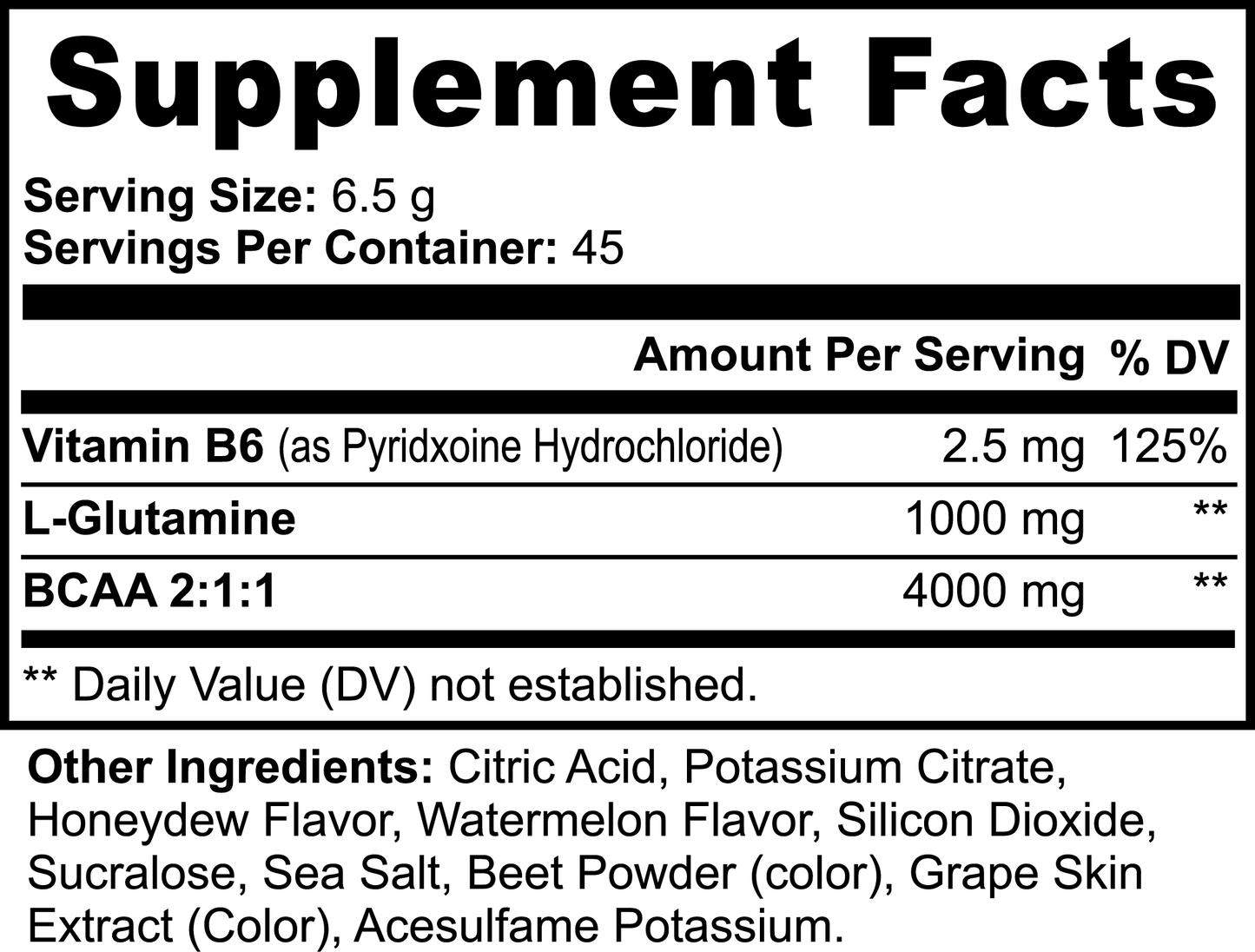 Manifest,Life,Love,Health, BCAA Post Workout Powder (Honeydew/Watermelon)