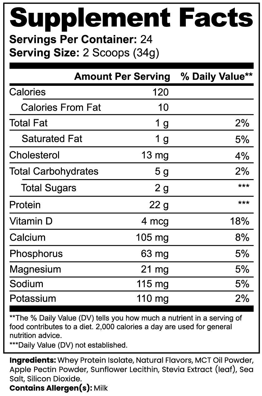 Manifestlifelovehealth Advanced 100% Whey Protein Isolate (Vanilla)