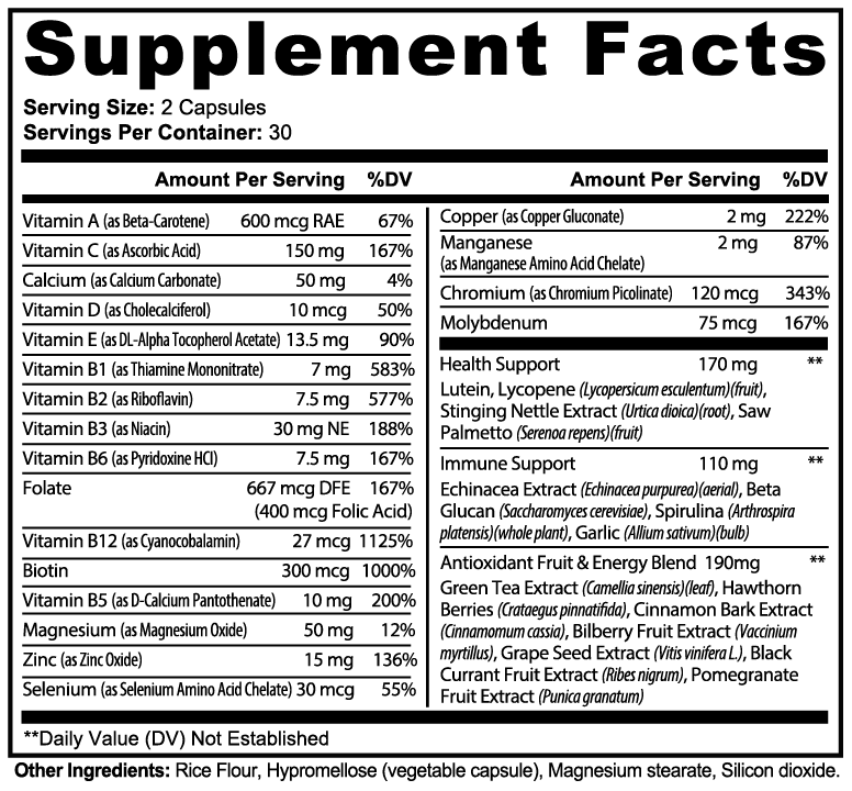 Manifest,life,love,health Complete Multivitamin