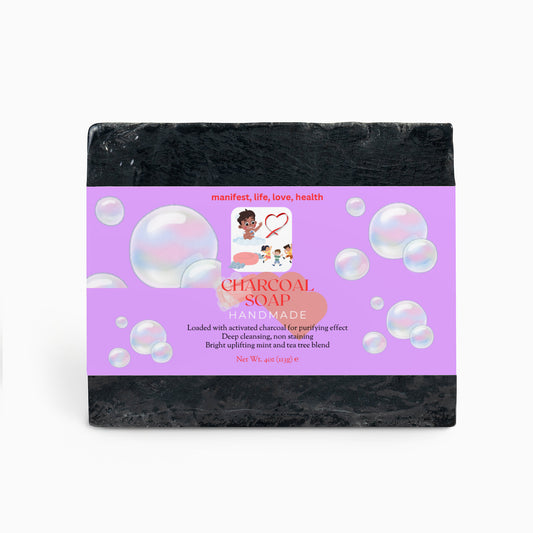 Manifest,life,love,health Charcoal Soap