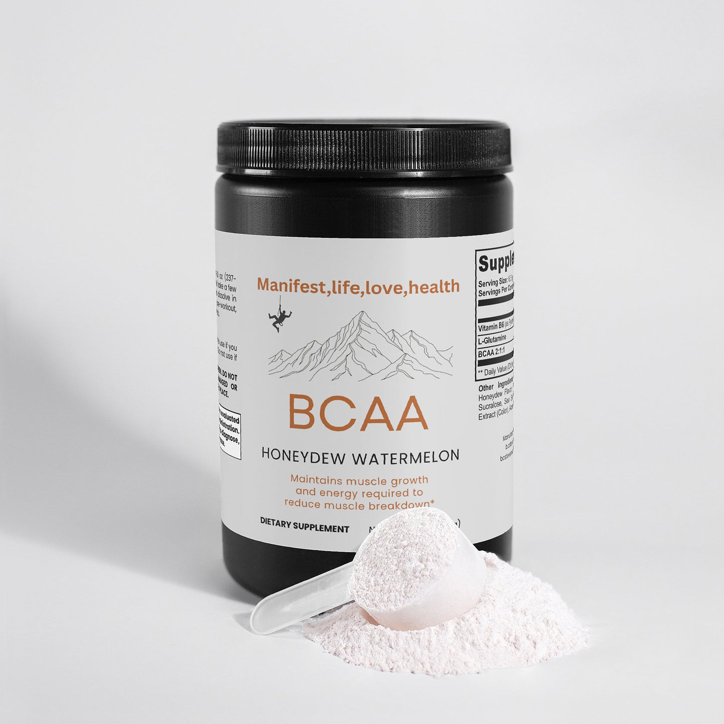 Manifest,Life,Love,Health, BCAA Post Workout Powder (Honeydew/Watermelon)