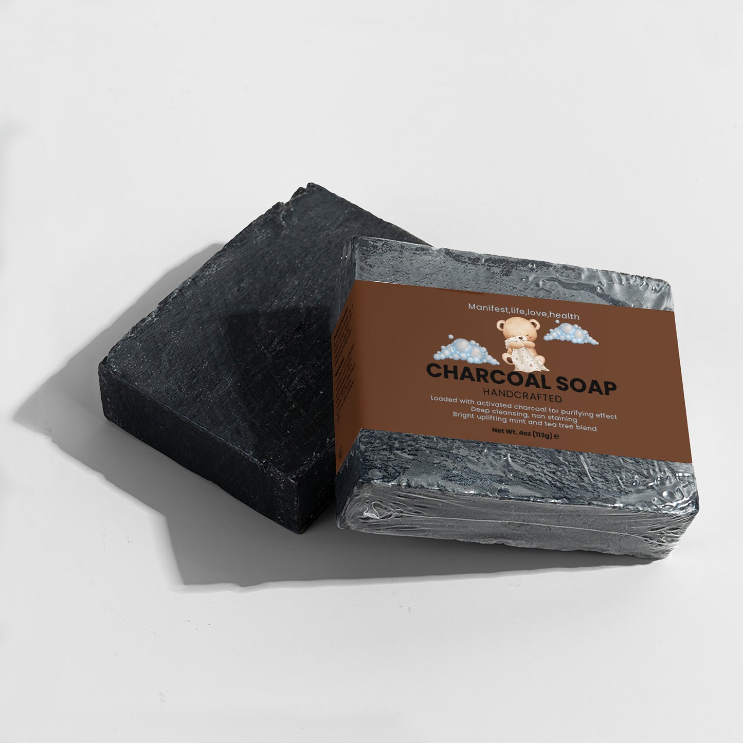 Manifest,life,love,health Charcoal Soap