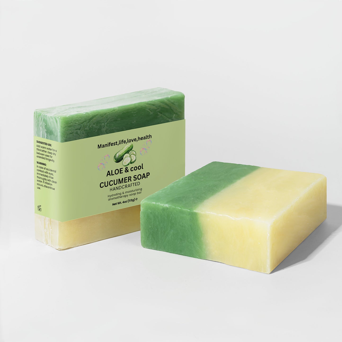 Manifest ,Life,Love, Health Aloe & Cool Cucumber Soap