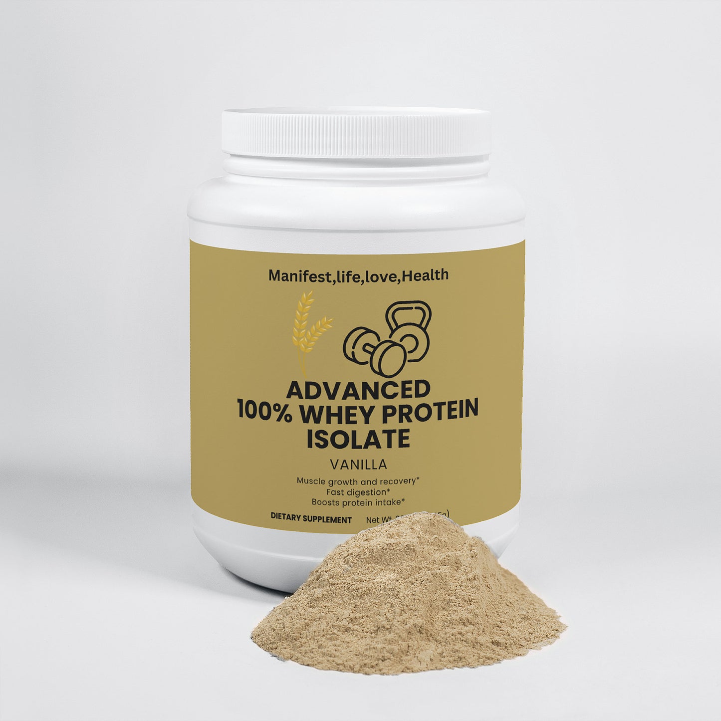 Manifestlifelovehealth Advanced 100% Whey Protein Isolate (Vanilla)