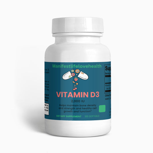 Manifestlifelovehealth Vitamin D3 2,000 IU