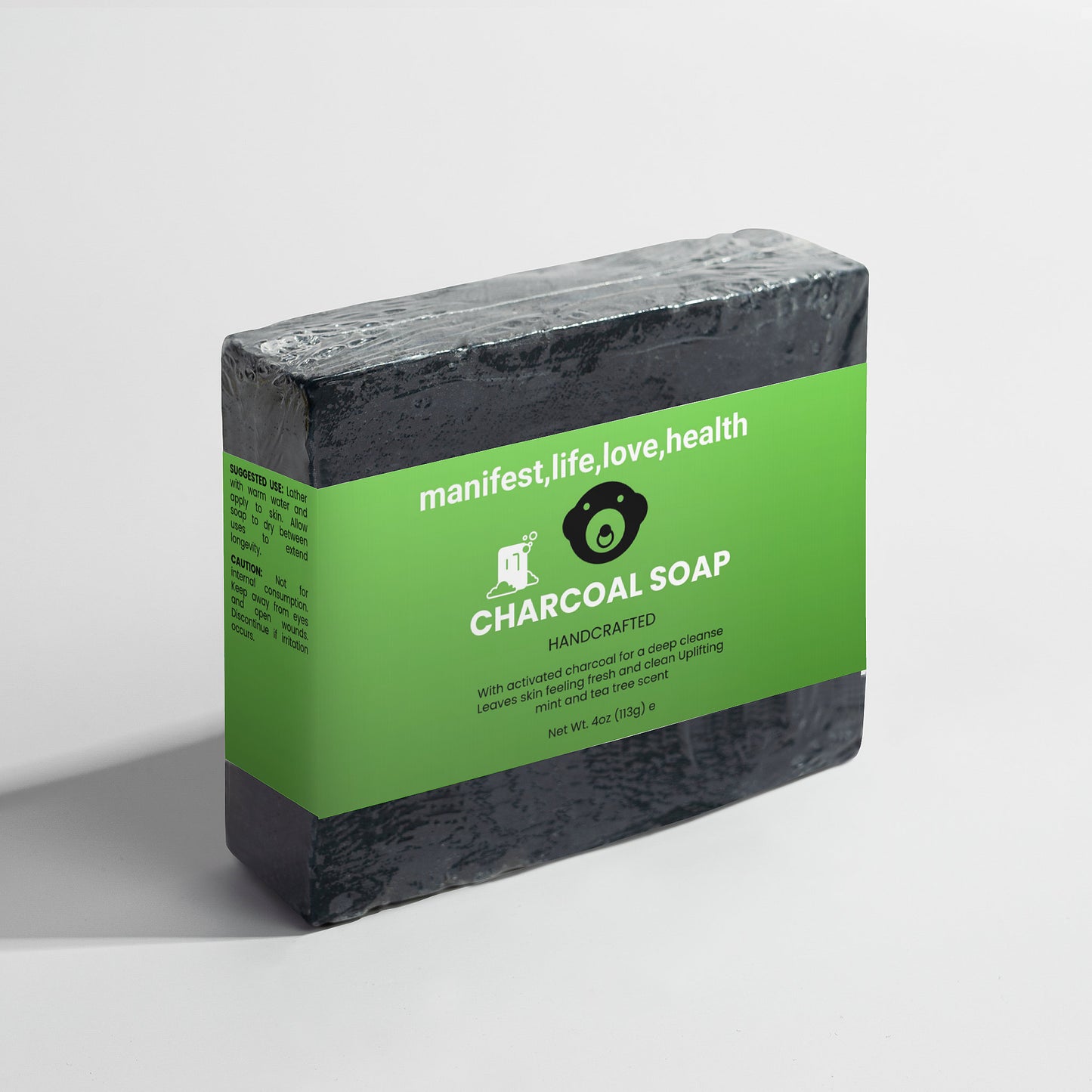 Manifest,life,love,health Charcoal Soap