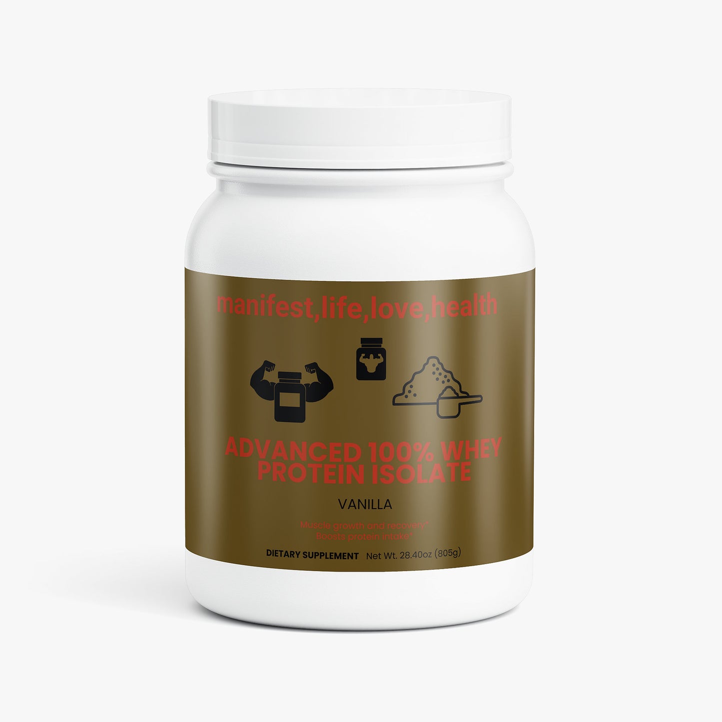 Manifestlifelovehealth Advanced 100% Whey Protein Isolate (Vanilla)