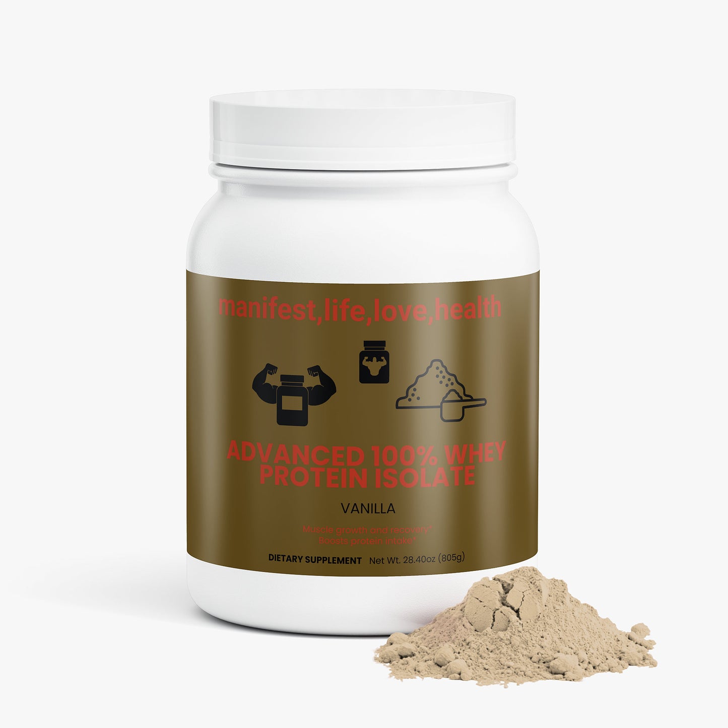 Manifestlifelovehealth Advanced 100% Whey Protein Isolate (Vanilla)
