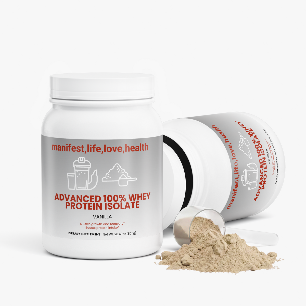 Manifestlifelovehealth Advanced 100% Whey Protein Isolate (Vanilla)