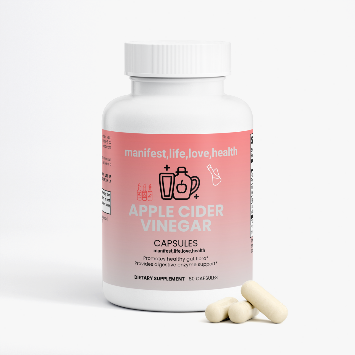 manifest,life,love,health Apple Cider Vinegar Capsules
