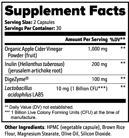 manifest,life,love,health Apple Cider Vinegar Capsules