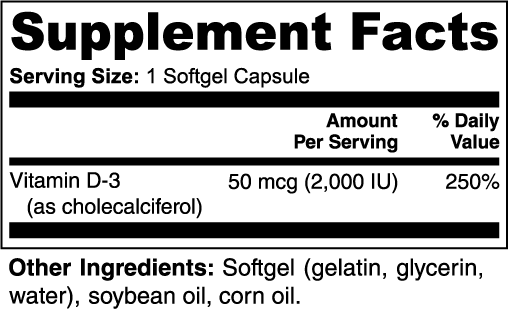 Manifestlifelovehealth Vitamin D3 2,000 IU